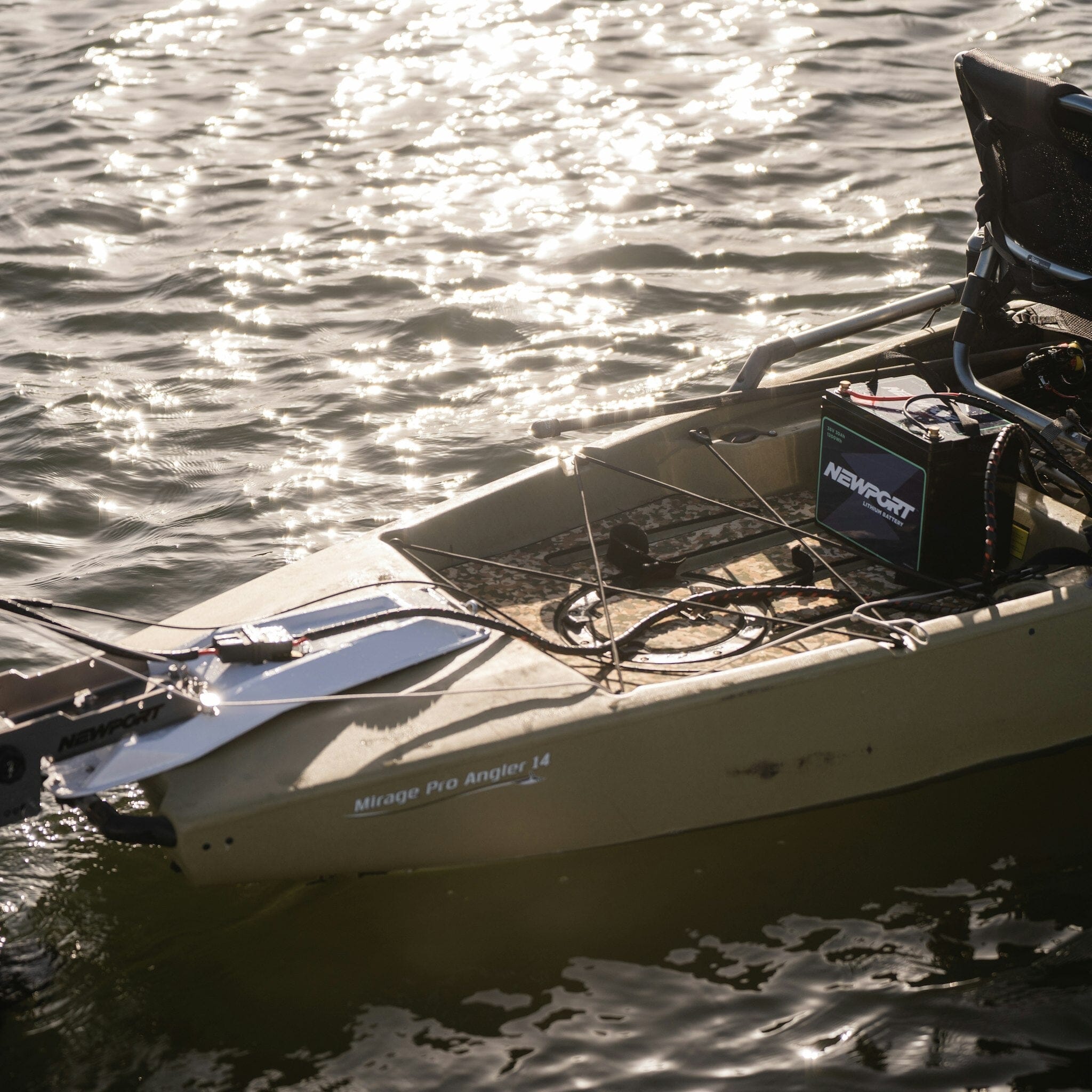 24V 50Ah Lithium Battery on Kayak | Newport