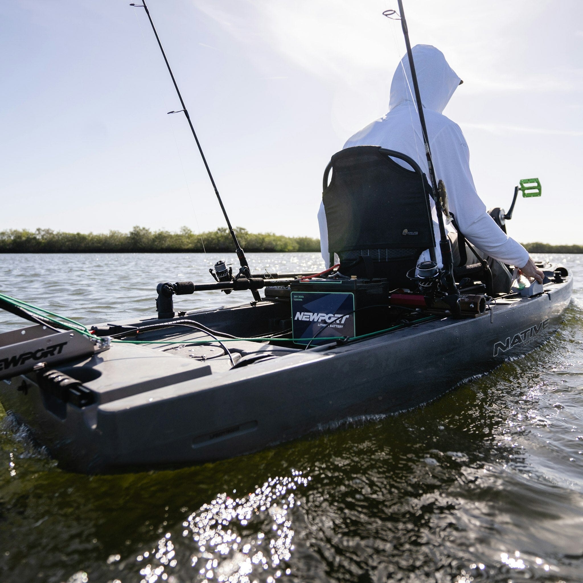 24V 50Ah Lithium Battery Powering NK180PRO Kayak Motor | Newport