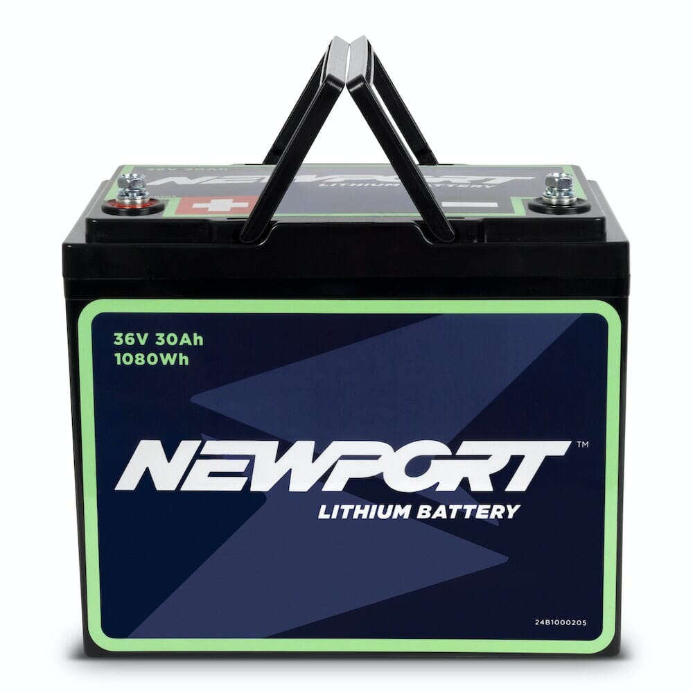 36V 30Ah Lithium Battery Front View | Newport