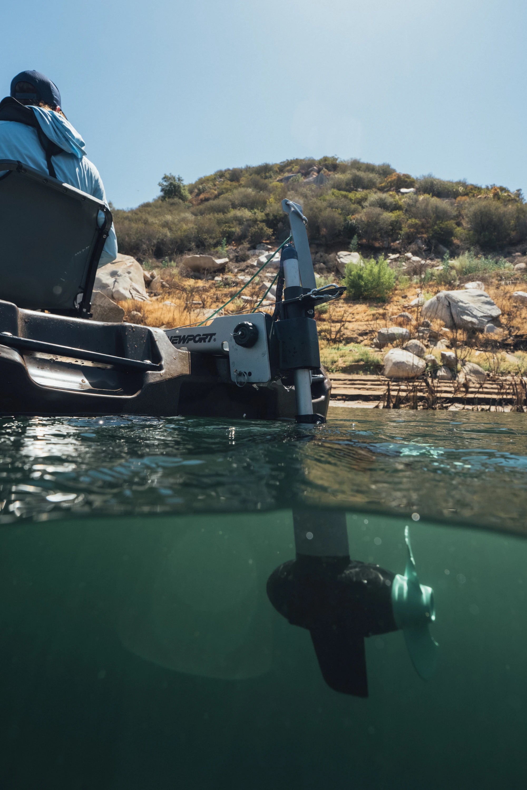 Fishing from a kayak with a Newport NK300 Electric Kayak Motor | Newport