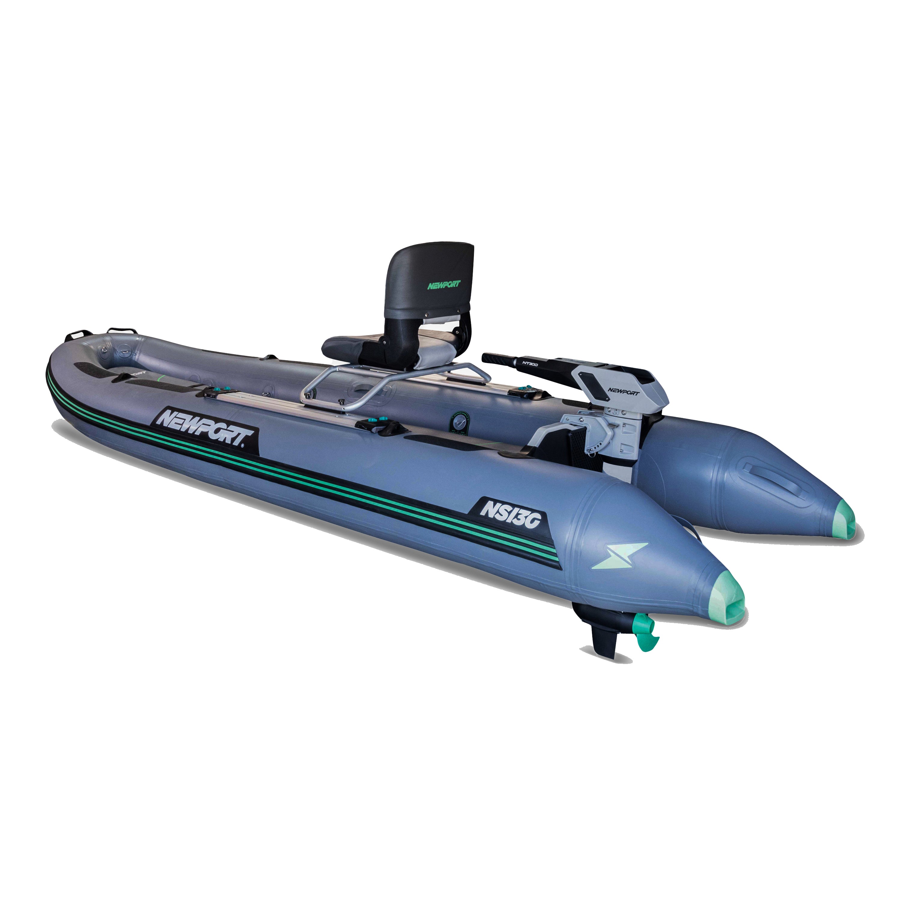 NS130 Inflatable Skiff Left Side View | Newport