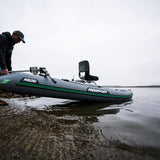 NS130 Inflatable Skiff Carry Handles in Use | Newport
