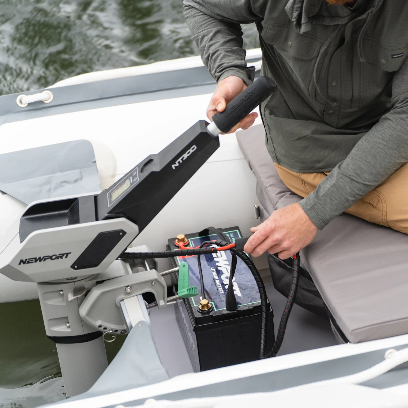 NT300 Electric Outboard Motor with Newport 36V Lithium Battery