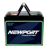 24V 50Ah Lithium Battery Front View | Newport