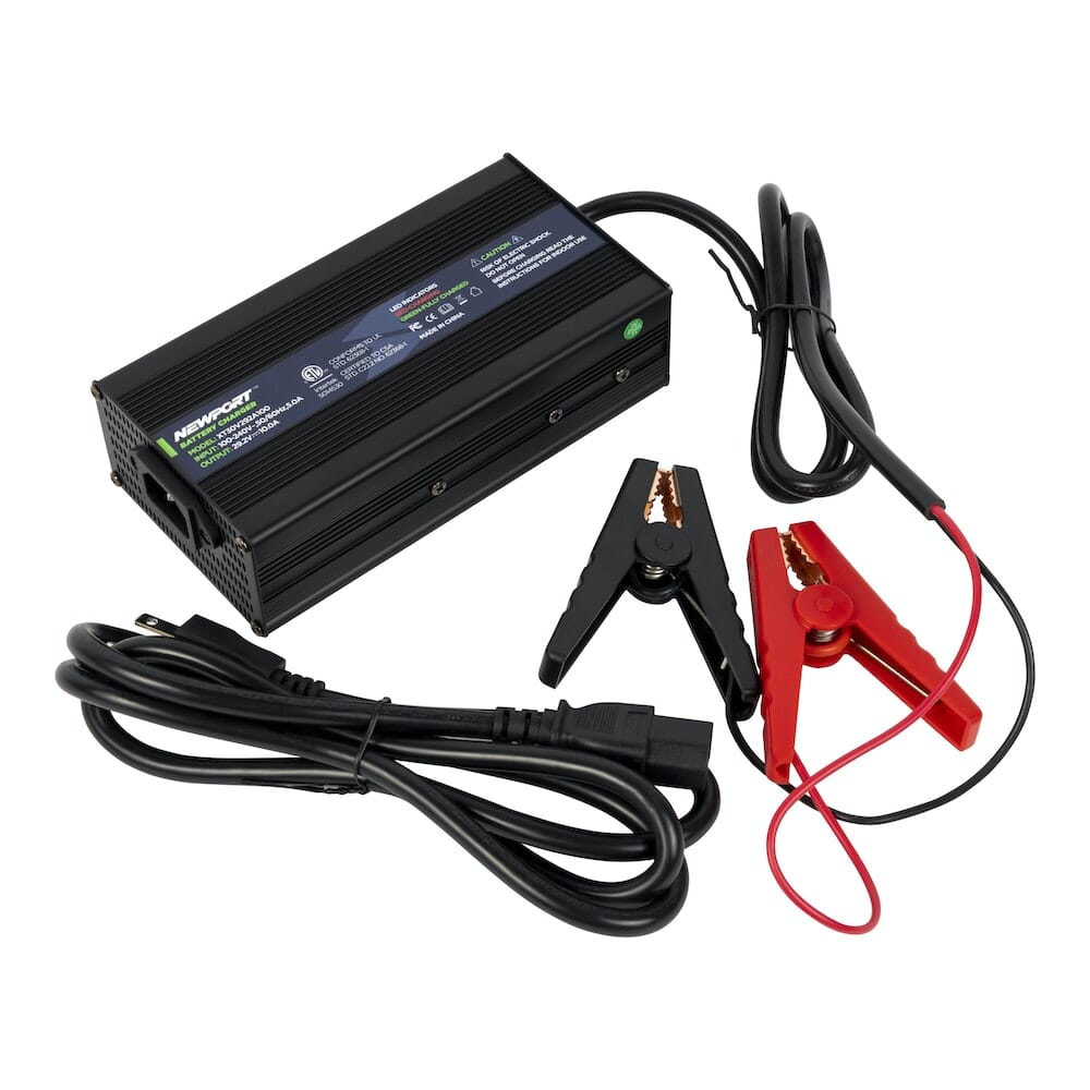 36V Lithium Battery Charger Top View | Newport