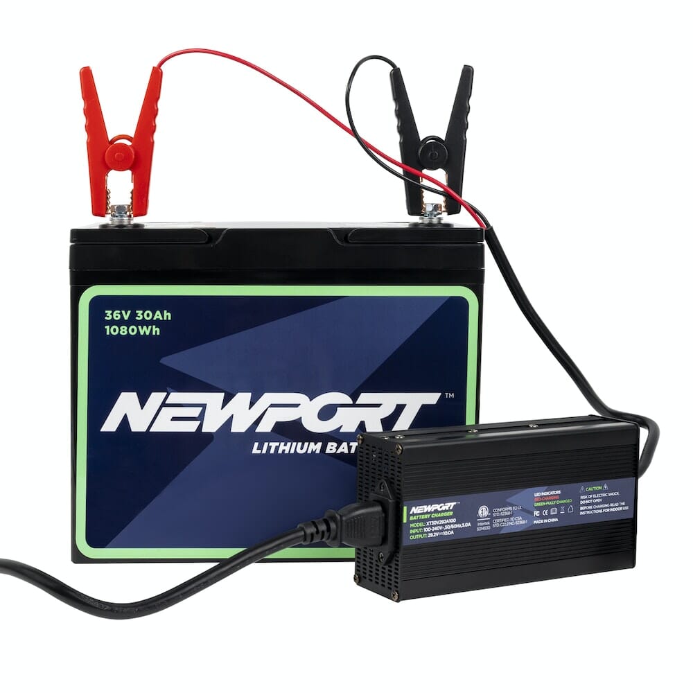 36V Lithium Battery Charger with Cables | Newport