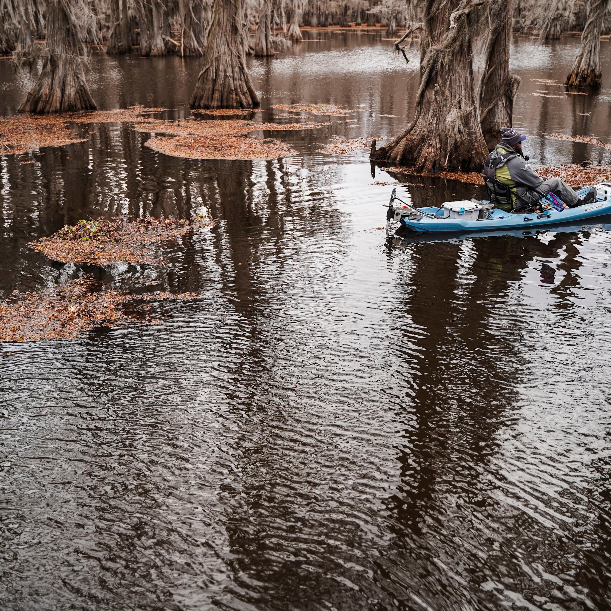 Brandon Mayes using the Newport NK180PRO Electric Kayak Motor