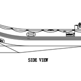 Catalina Inflatable Boat Side Sketch View | Newport