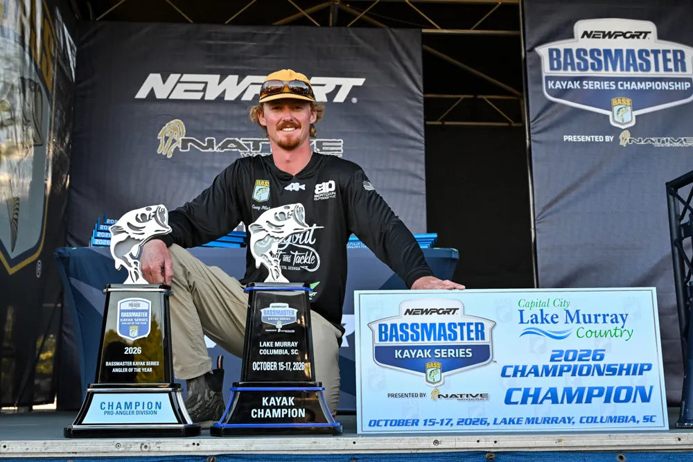 Ewing Minor is 2026 Newport Bassmaster Kayak Series National & AOY Champ
