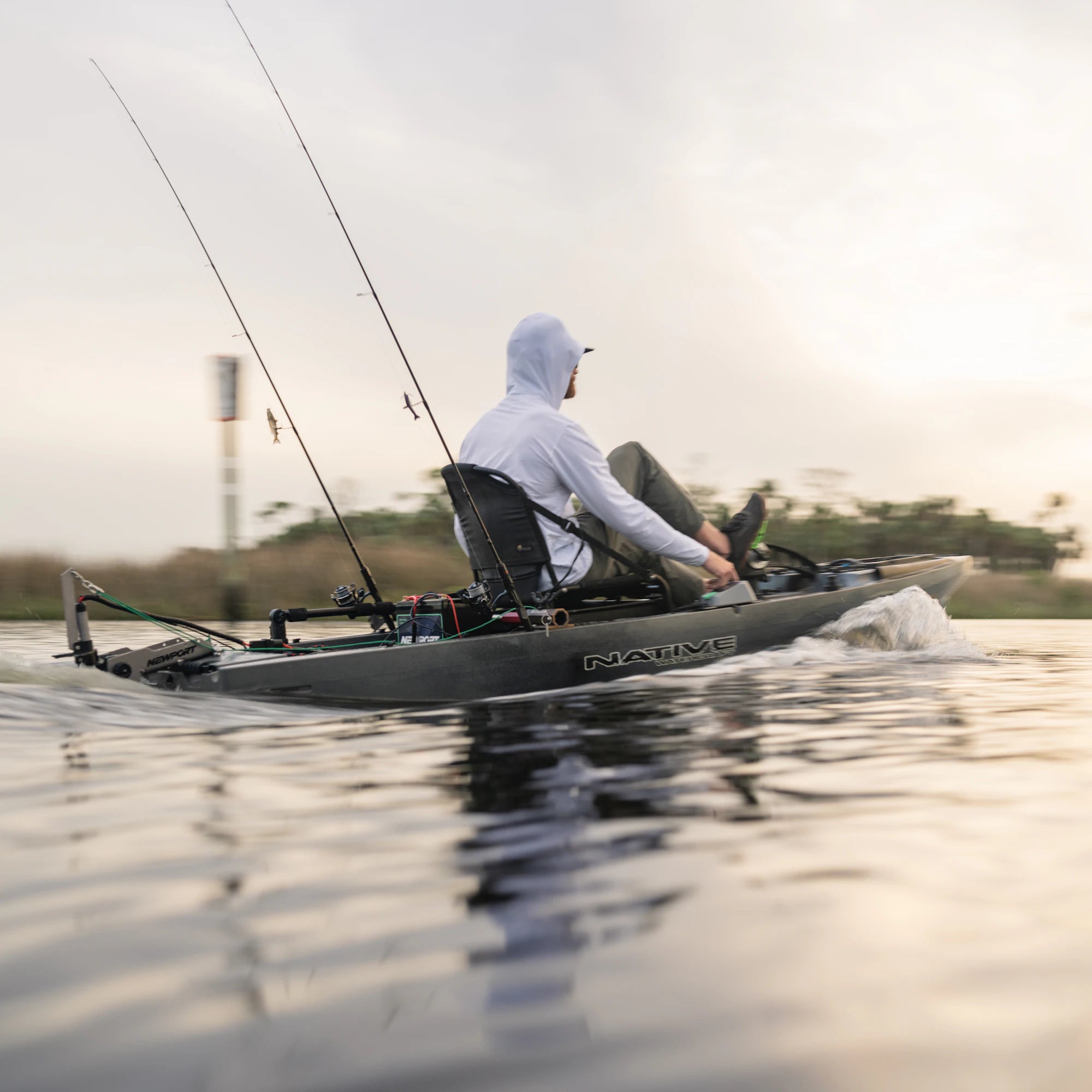 NK300 3HP Electric Kayak Motor on the water | Newport 