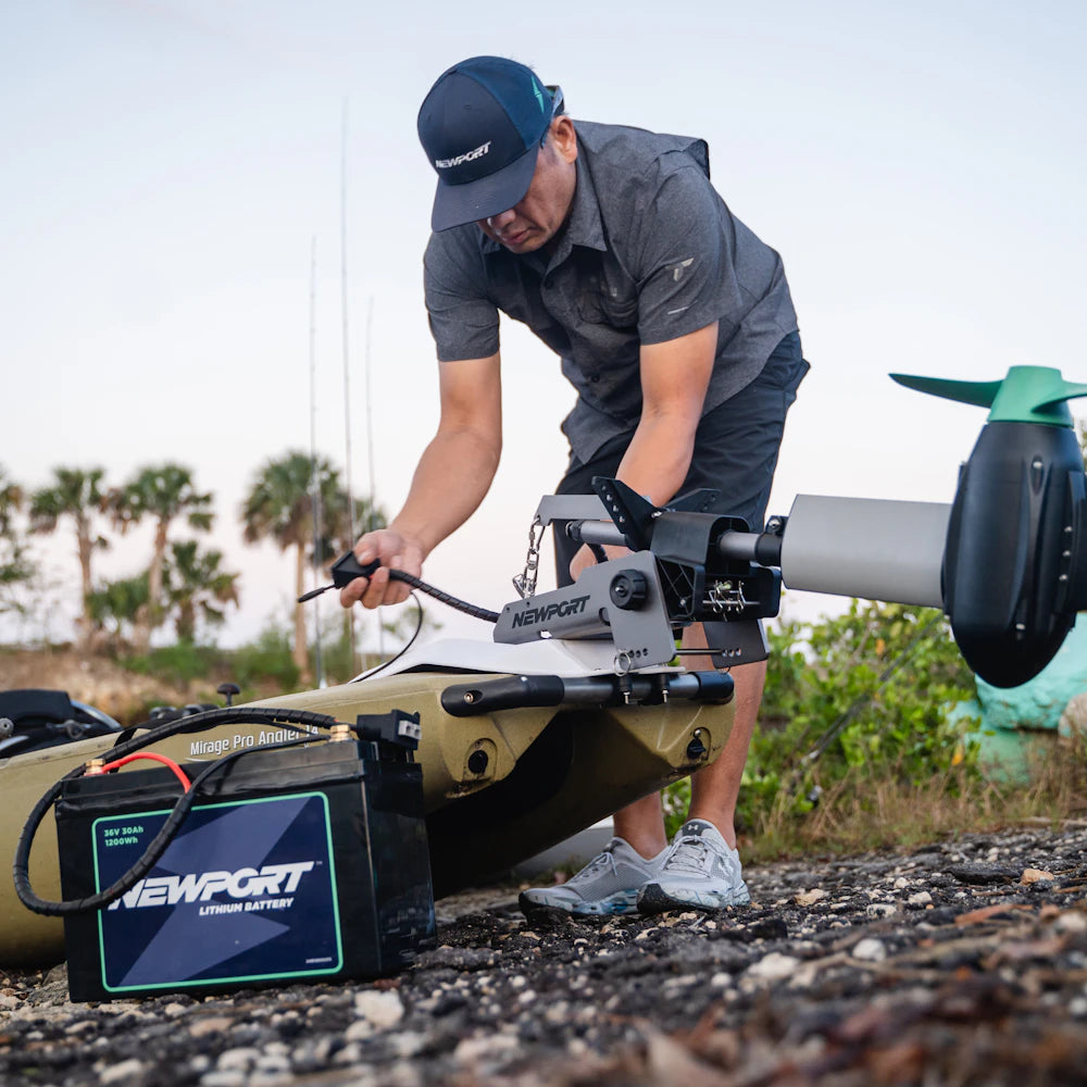 NK300 3HP Electric Kayak Motor works with 36V Marine Batteries | Newport 