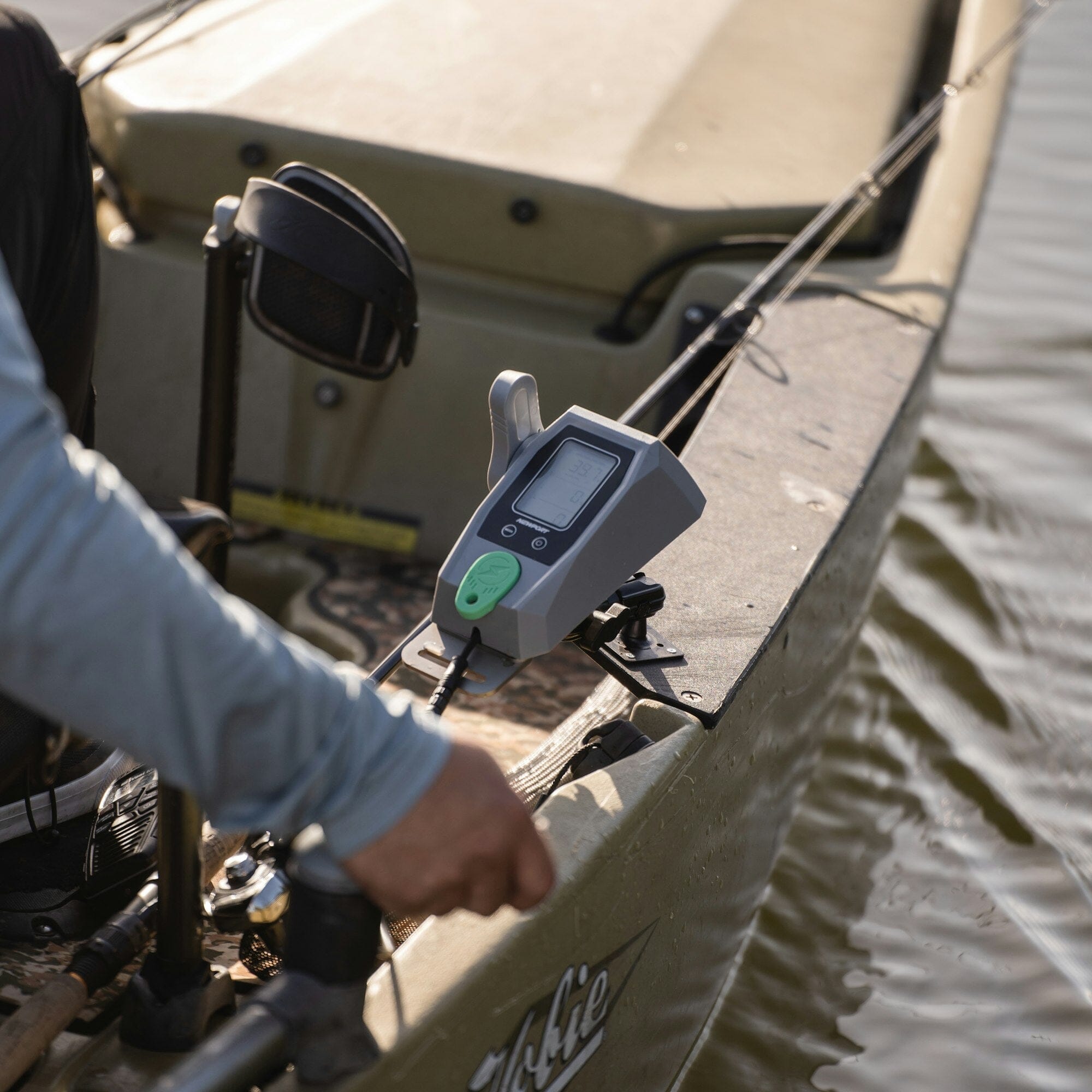 NK300 3HP Electric Kayak Motor Controller on Kayak | Newport 