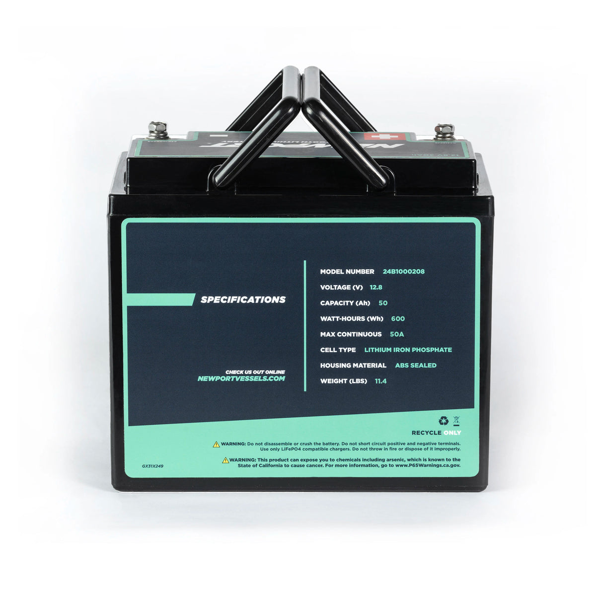 12V 50Ah Lithium LiFePO4 Battery