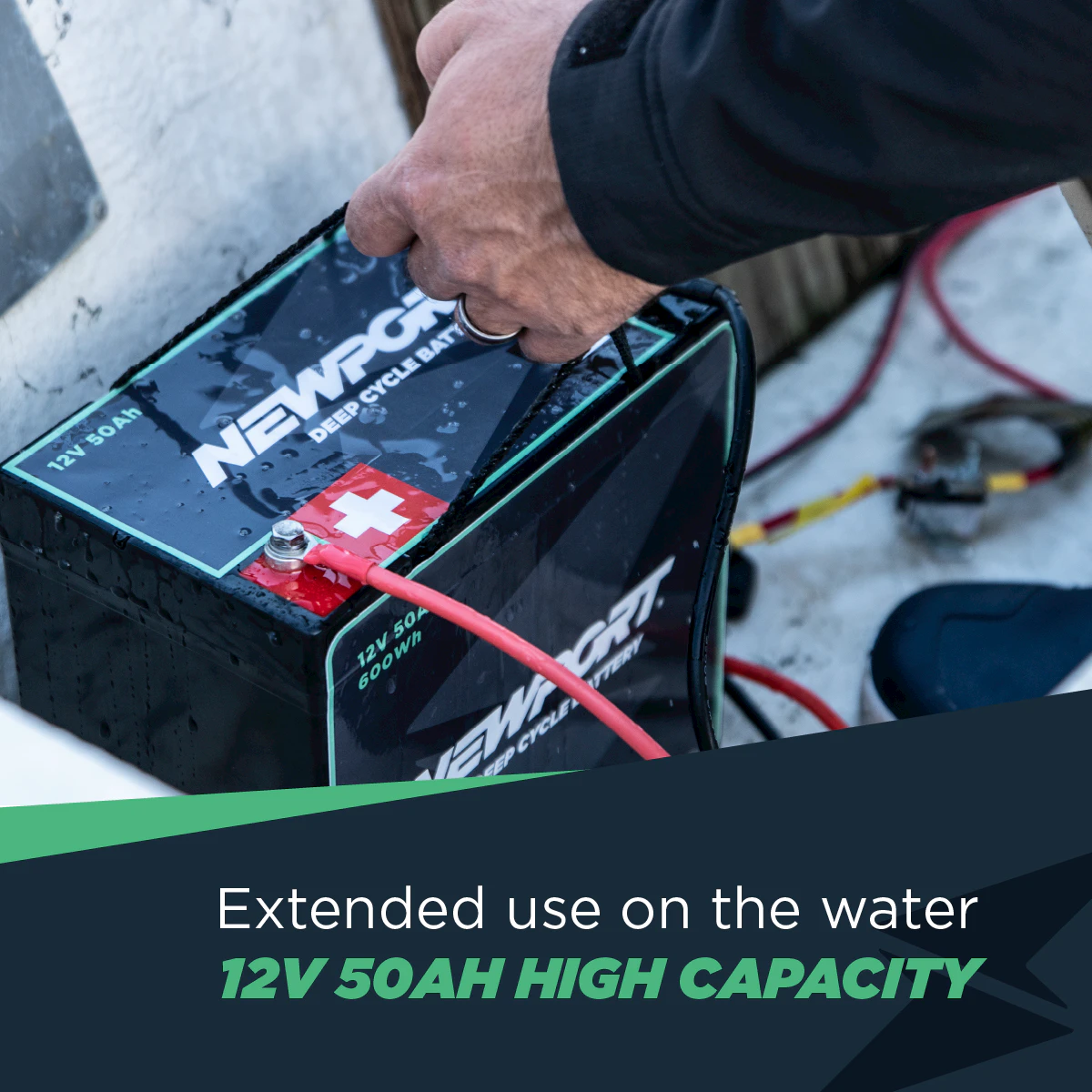 12V 50Ah Extended Use AMG Battery | Newport 