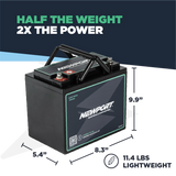 12V 50Ah Lithium Battery | 2x Power | Newport