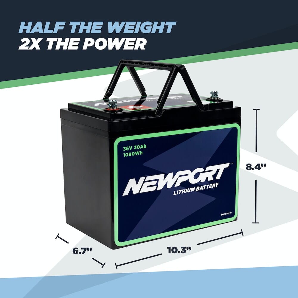36V 30Ah Lithium Battery | 2X Power | Newport