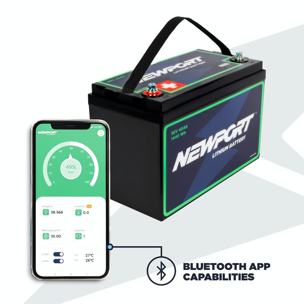 36V 40Ah Extended Lithium Bluetooth Battery | Newport