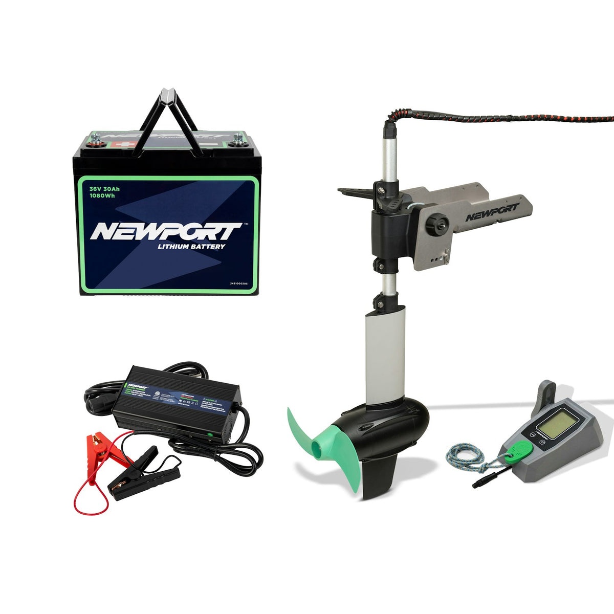 NK300 Electric Outboard Motor Bundle - NK300 + 36V 30Ah + 36V Battery Charger