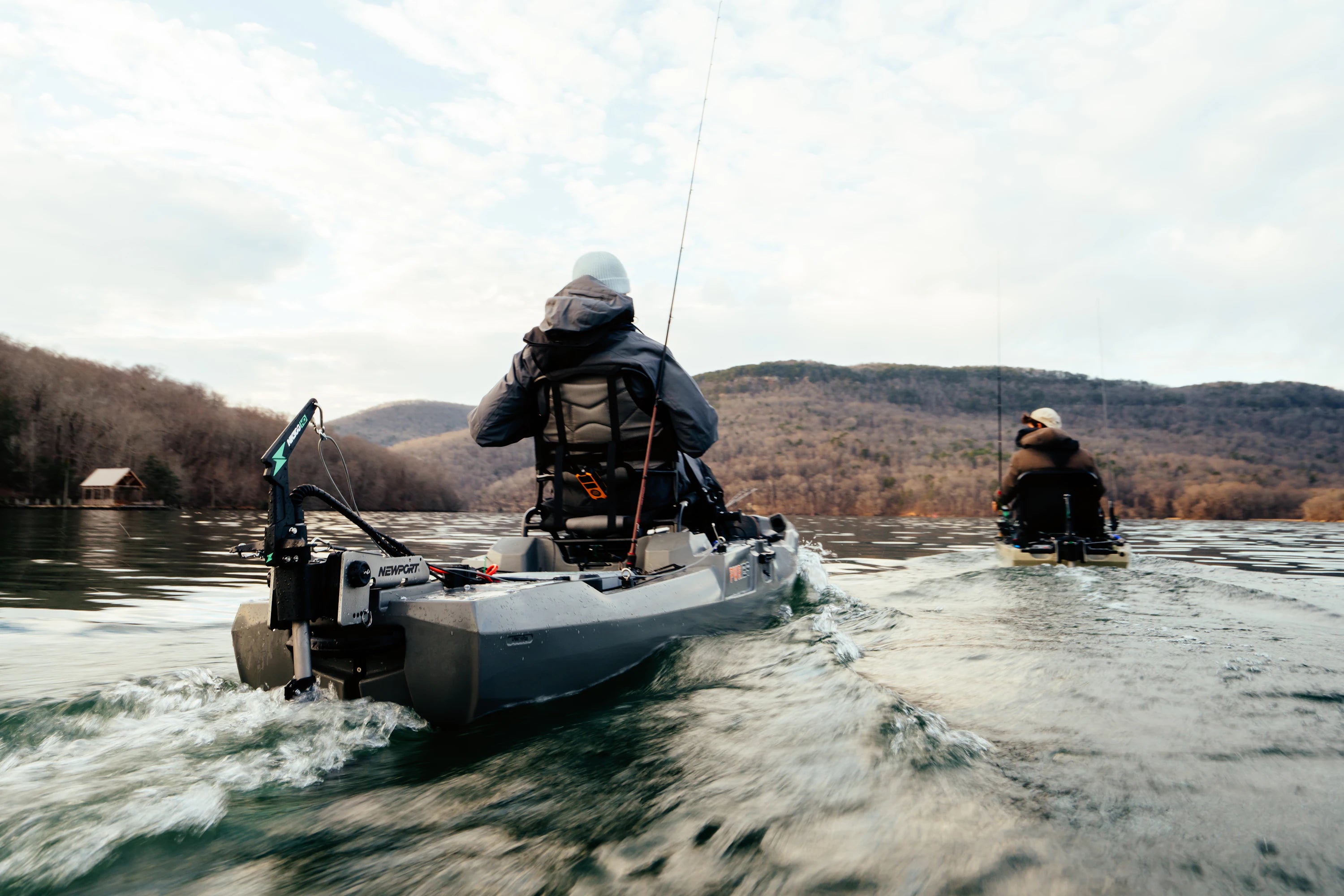 NK300 HD Electric Motor in a lake