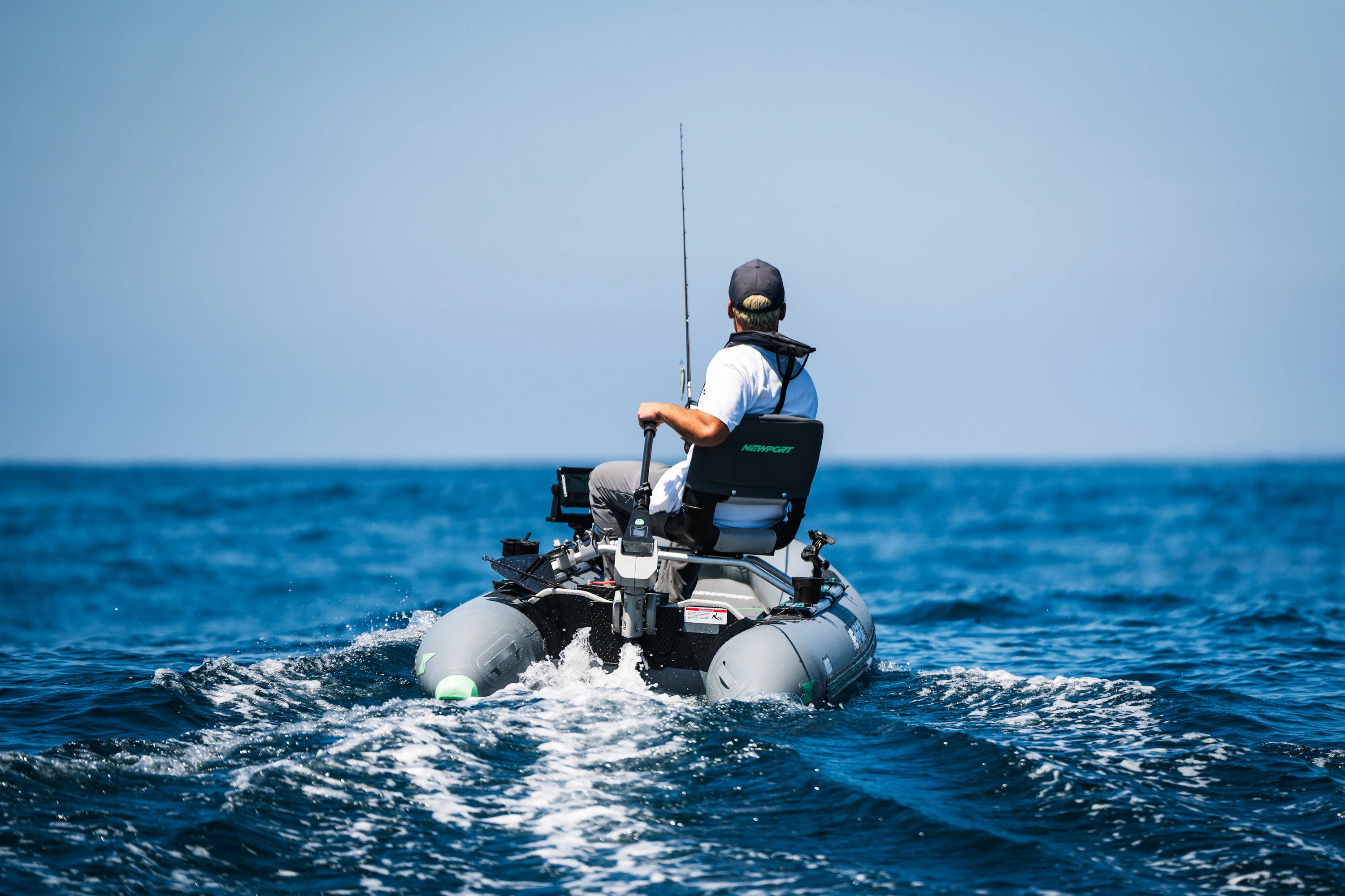 NT300 Electric Outboard Motor on the NS130 Inflatable Skiff | Newport
