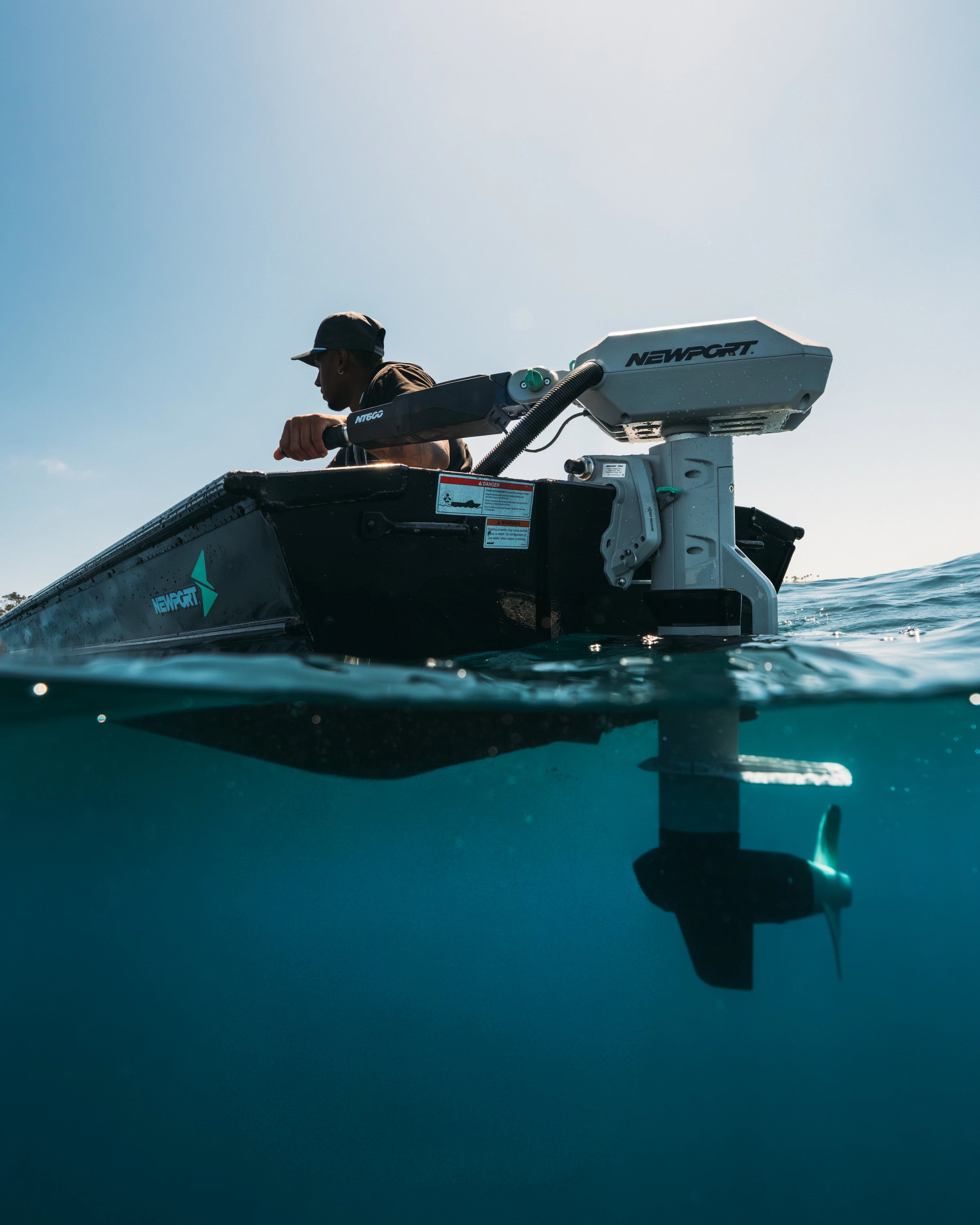 NT600 6HP Electric Outboard Motor on a Jon Boat | Newport
