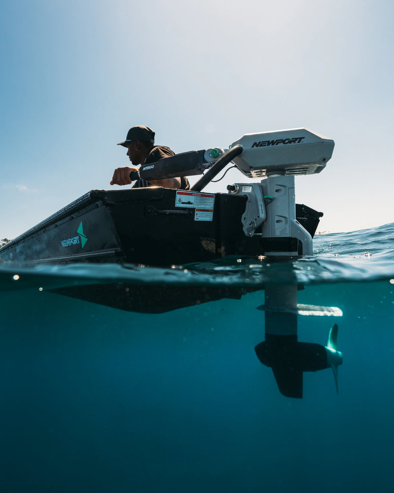 NT600 6HP Electric Outboard Motor on a Jon Boat | Newport
