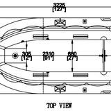 Newport Inflatable Boat Top Sketch View | Newport